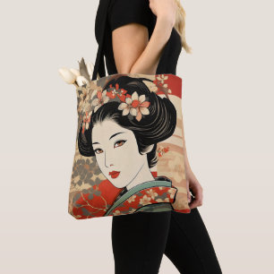 Geisha Traditional Ukiyo-e Tote Bag