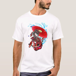 Geisha Vaporwave Japanse Koi Fish Carp Geiko Aest T-shirt