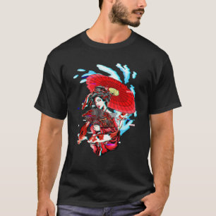 Geisha Vaporwave Japanse Koi Fish Carp Geiko Aest T-shirt
