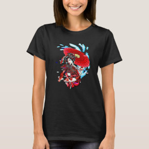 Geisha Vaporwave Japanse Koi Vis Carp Geiko Esthet T-shirt
