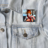 Geisha Vierkante Button 5,1 Cm (In situ)