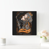 Geisha  vierkante klok (Huis)