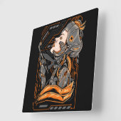 Geisha  vierkante klok (Hoek)