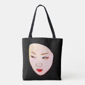 Geisha Vrouw Gezicht Tote Bag (Achterkant)