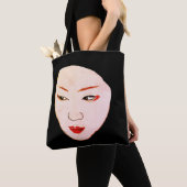 Geisha Vrouw Gezicht Tote Bag (Dichtbij)