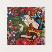 Geisha Wandkleed (Voorkant (horizontaal))