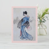Geisha Wedding Invite Kaart (Staand voorkant)