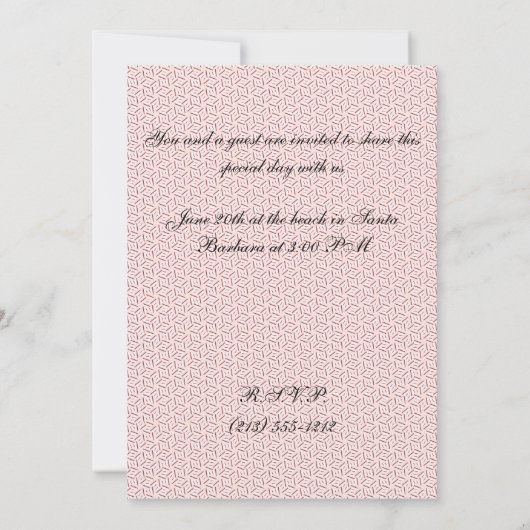 Geisha Wedding Invite Kaart (Achterkant)