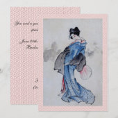 Geisha Wedding Invite Kaart (Voorkant / Achterkant)