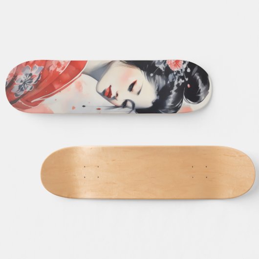 Geisha Woman Japan Persoonlijk Skateboard (Horizontaal)
