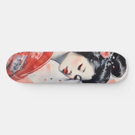 Geisha Woman Japan Persoonlijk Skateboard (Horizontaal)
