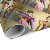  Geisha ziet geen kwaad oud Japan Cadeaupapier (Rol Hoek)