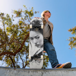 Geisha Zwarte Inkt Persoonlijk Skateboard