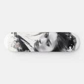 Geisha Zwarte Inkt Persoonlijk Skateboard (Horizontaal)