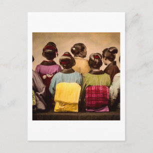 Geishas in Colorful Kimonos en Obis Briefkaart