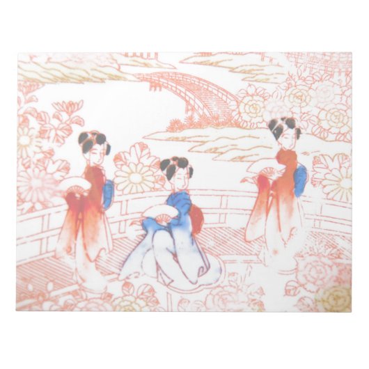Geishas in de tuin notitieblok (Voorkant)