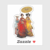 Geishas in Kimonos Sticker (Vel)