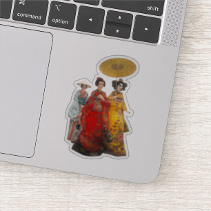 Geishas in Kimonos Sticker