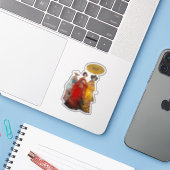 Geishas in Kimonos Sticker (Laptop met iPhone)