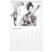Geisha's in Waterverf – Kalender (Feb 2027)