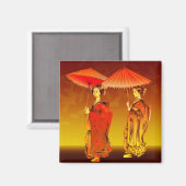 Geishas parasoles magneet (Voorkant / Achterkant)