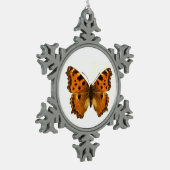 Geïsoleerd Briefkaart van Blackleg Tortoiseshel-vl Tin Sneeuwvlok Ornament (Links)