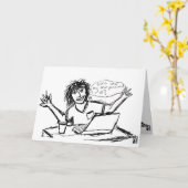 Geïsoleerd computergebruik kaart (Gele Bloem)