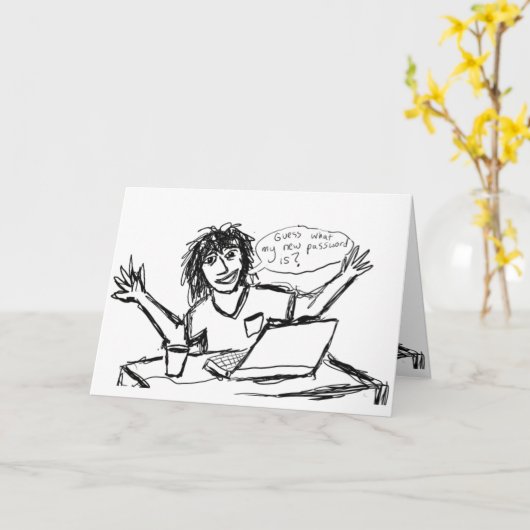 Geïsoleerd computergebruik kaart (Gele Bloem)