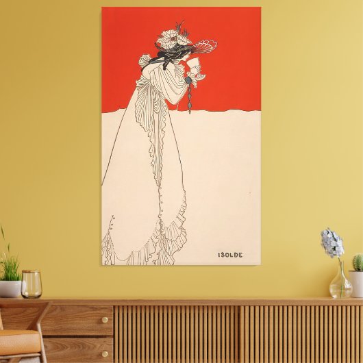 Geïsoleerd door Aubrey Beardsley Canvas Afdruk (Insitu (Woonkamer))