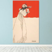 Geïsoleerd door Aubrey Beardsley Canvas Afdruk (Insitu (Houten vloer))