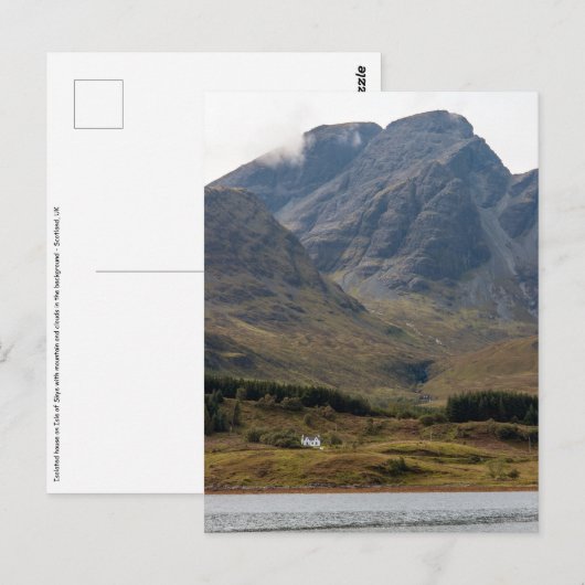 Geïsoleerd huis op het eiland Skye in Schotland Briefkaart (Voorkant / Achterkant)