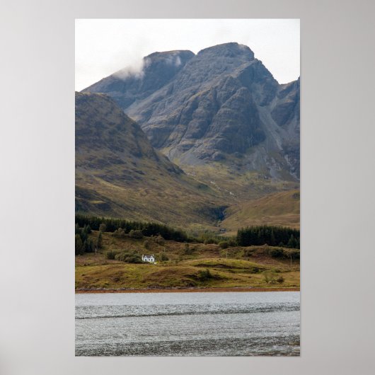 Geïsoleerd huis op Isle of Skye in Schotland Poster (Voorkant)