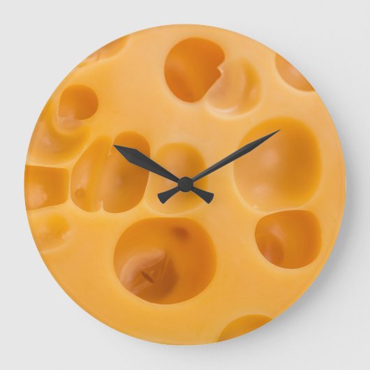Geïsoleerd kaasstuk, mooi ontwerp grote klok (Voorkant)