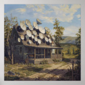 Geïsoleerd maar verbonden - Grappige satirische ku Poster (Voorkant)