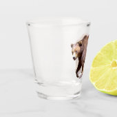 geïsoleerd uit bruin beer shot glas (Links)