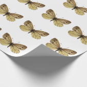 Geïsoleerd van groen geaderde witte vlindervlieg b cadeaupapier (Hoek)