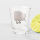 Geïsoleerd van Noord-Amerikaanse bever Shot Glas (Achterkant)