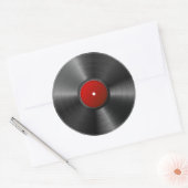 Geïsoleerd vinylrecord ronde sticker (Envelop)