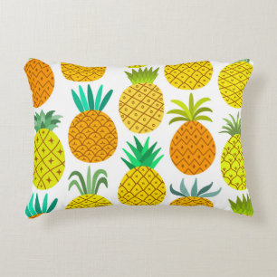 Geïsoleerde ananas:  naadloos patroon. accent kussen