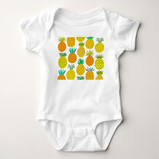 Geïsoleerde ananas: naadloos patroon. romper (Voorkant)