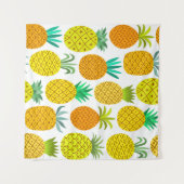 Geïsoleerde ananas: naadloos patroon. wandkleed (Voorkant (horizontaal))