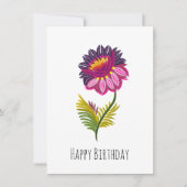 Geïsoleerde bloem feestdagenkaart (Voorkant)