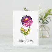 Geïsoleerde bloem feestdagenkaart (Staand voorkant)