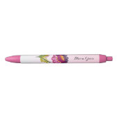 Geïsoleerde bloem zwarte inkt pen (Voorkant)