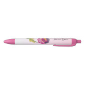 Geïsoleerde bloem zwarte inkt pen (Bodem)
