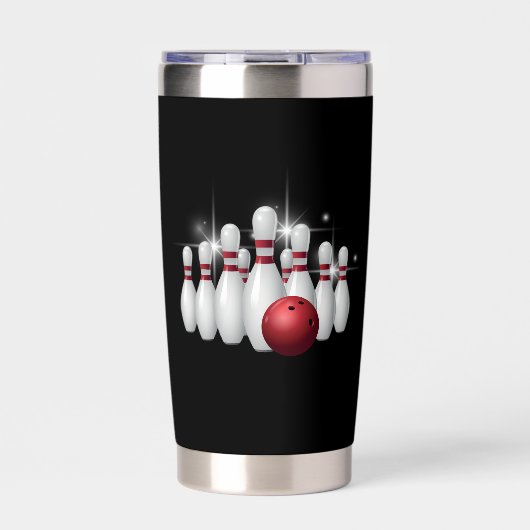 Geïsoleerde Bowling Tumbler Drinkbeker (Voorkant)