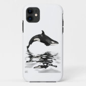 Geïsoleerde dodelijke walvis met reflectie Case-Mate iPhone case (Achterkant)