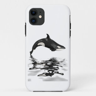 Geïsoleerde dodelijke walvis met reflectie Case-Mate iPhone case