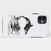 Geïsoleerde dodelijke walvis met reflectie Case-Mate iPhone case (Achterkant (horizontaal))