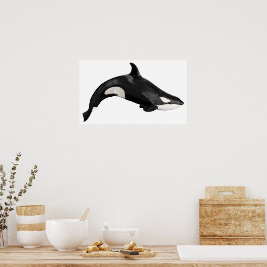 Geïsoleerde dodelijke walvis poster (Keuken)